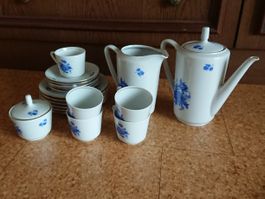 KAFFEE SET WEISS BLAU