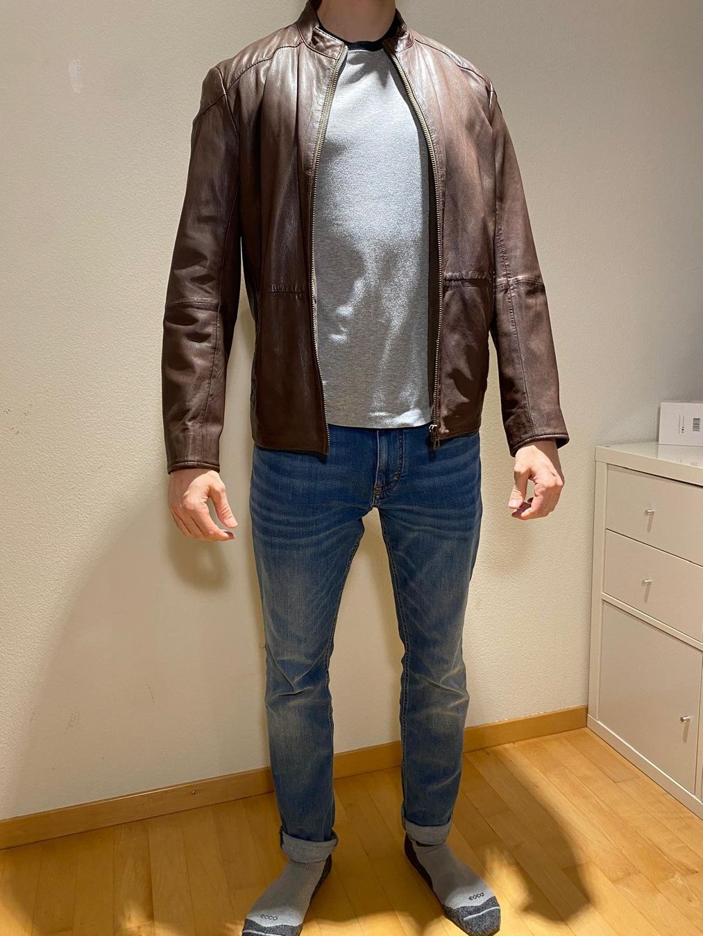 Hugo Boss Giacche: BOSS Orange Lederjacke - Gr. 48 - ungetragen – Nuovo (secondo la descrizione) da Zug venduto da ciceroni 1