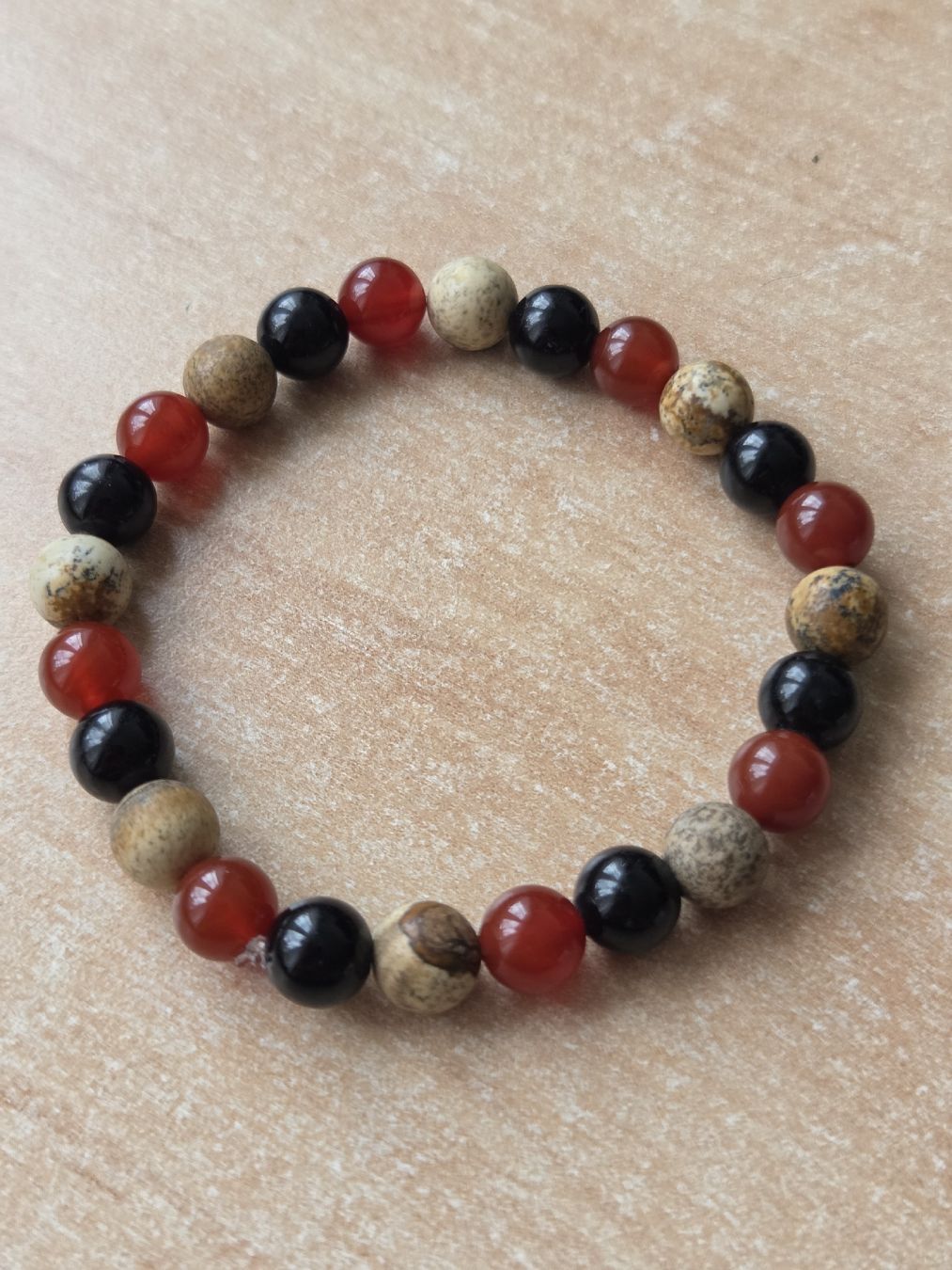 Bracciali & Braccialetti: Gemischtes Naturstein Elastarmband 19cm Neu  – Nuovo (secondo la descrizione) da Winterthur venduto da katzen07