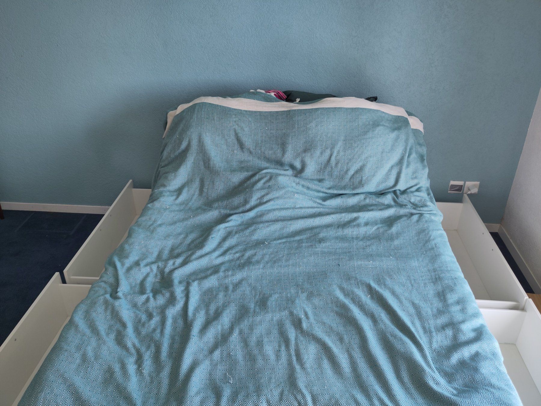 Ikea Letti: Ikea Bettgestell mit Schubladen BRIMNES – Usato da Detligen venduto da ari_wcp2 2