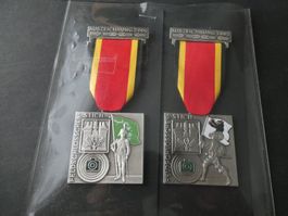 2 Schützenmedaillen, Feldschlösschen-Stich 2005 und 2006