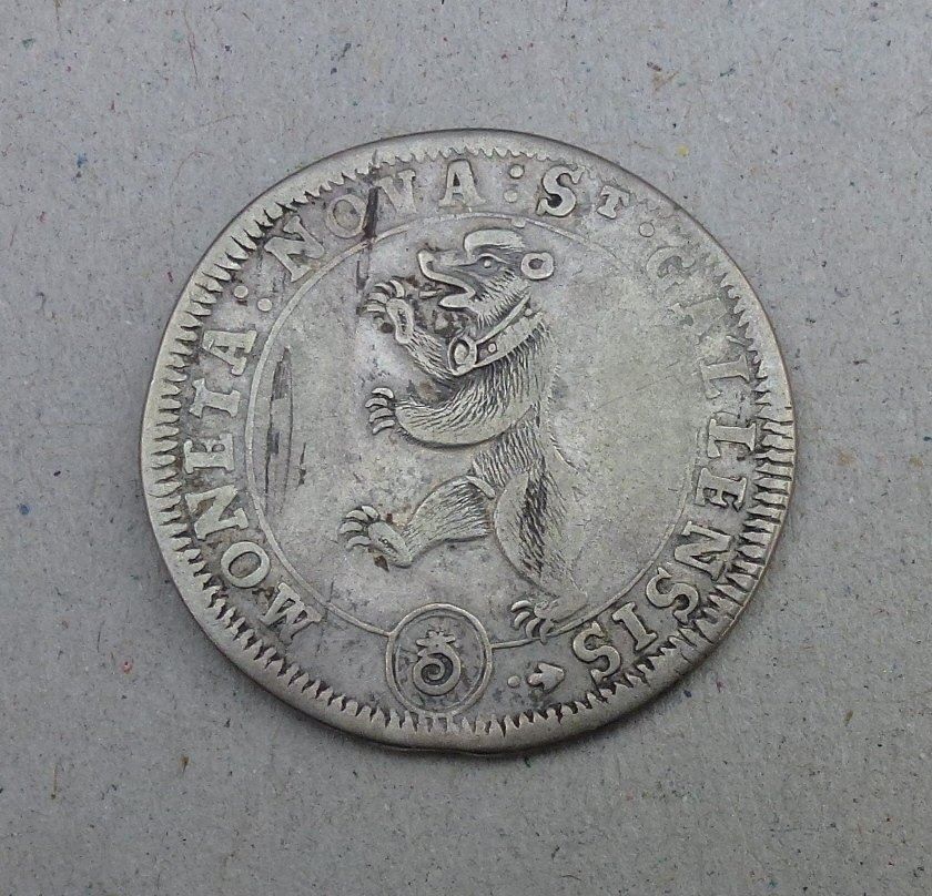 Tutti le monete: St. Gallen ++ 30 Kreuzer 1738 – Usato da Walkringen venduto da Casablanca777 1