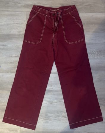 Pantalon large bordeaux