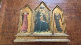 Grosses Triptychon im gotischen Stil, Altarbild