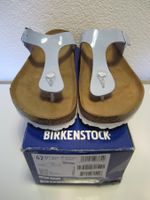 Birkenstock, Gizeh, Gr. 42, Normal, Patent Dove Blue, Neu