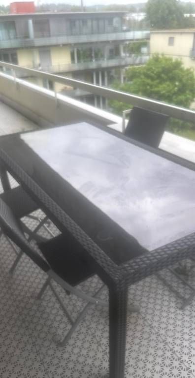Set di tavolo e panche: Gartentisch Ratanstyle mit 4 Stühlen – Usato da Winterthur venduto da yannbagur 4