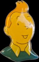 Pin Tintin T-shirt vert foncé cheveux orange