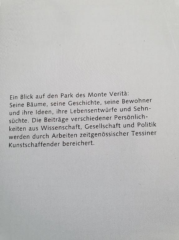 Libri: Monte Verità-Landschaft/Kunst/Geschichte – Nuovo e nell'imballaggio originale da Widen venduto da dem_tdb9 1