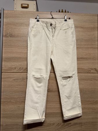 Jeans blanc droit