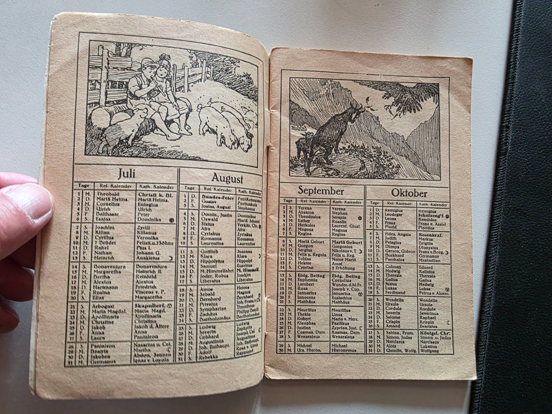 Calendari: Schweizerischer Tier Schutz Kalender 1929 – Usato da Walterswil BE venduto da Lonitti 1
