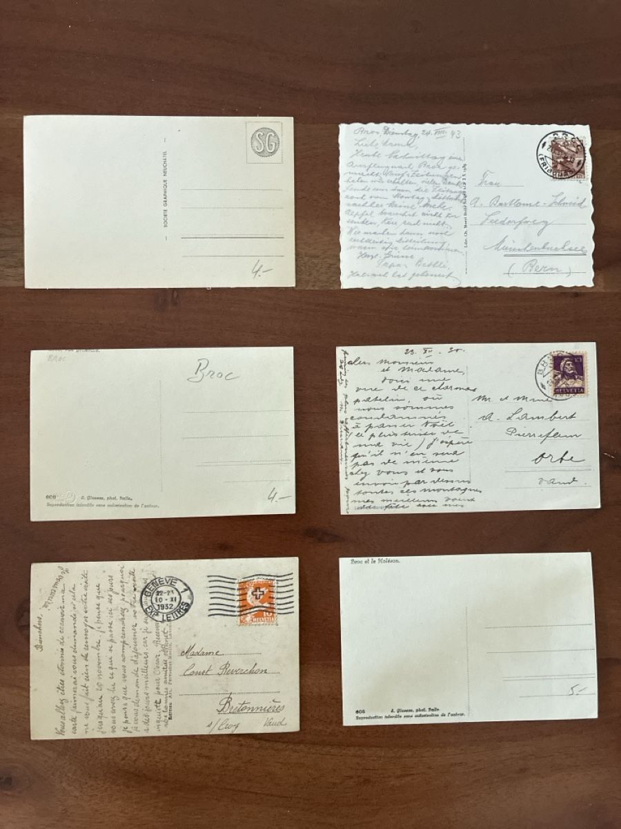 Cartoline postali: 6 Ansichtskarten Schweiz von Broc FR – Usato da Oftringen venduto da Cla.vD.74 1