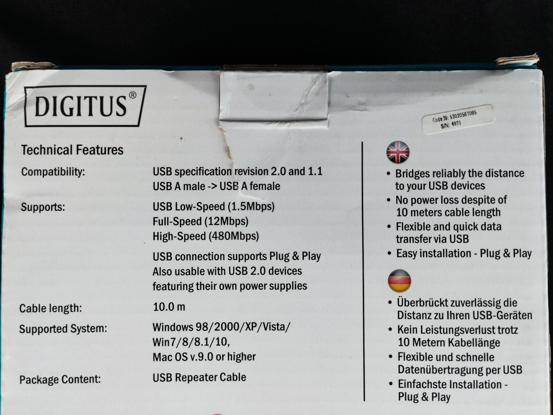 Digitec Cavi: DIGITUS USB Repeater Cable – Nuovo e nell'imballaggio originale da Schübelbach venduto da Restwert_Schubelbach 6