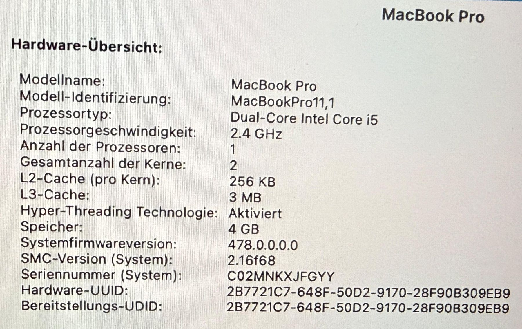 Apple Notebooks: MacBook Pro 13" Retina Late 2013 – Gebraucht aus Bülach von Twinggy 7