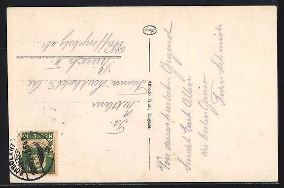 Cartes postales: AK Lugano, Giardini Pubblici, 1924 – D'occasion à Berlin par bartko-reher 1