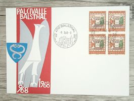 TR17 Enveloppe + Timbre Suisse 1968