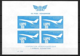 Vignettenblock LUPO Luzern 1969 **