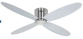 Deckenventilator Eco Plano II - Ø132cm - silber -mit Leuchte