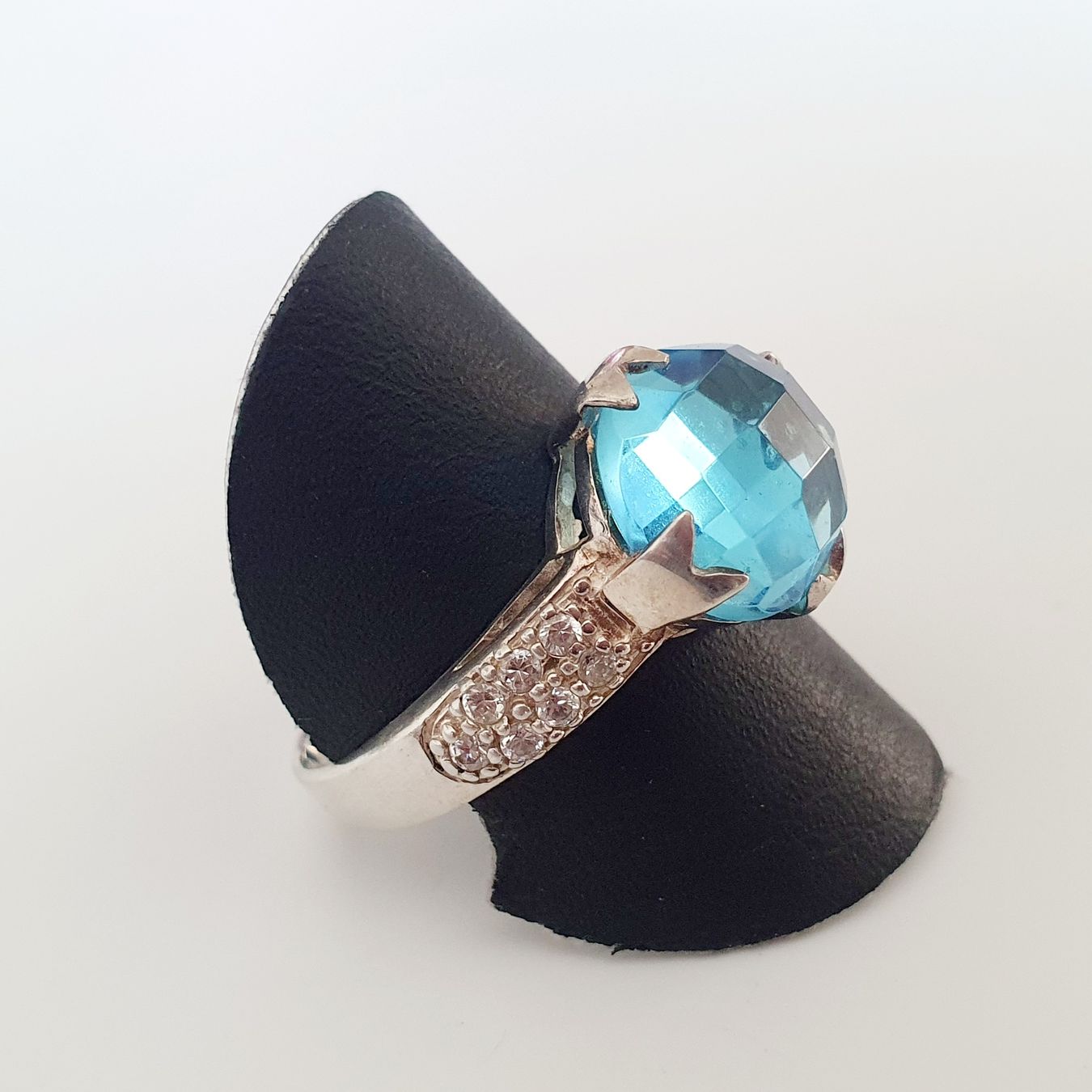 Anelli: Silber Ring 925 mit blauem Stein, Gr 22,3 mm – Usato da Kreuzlingen venduto da Wunderkiste123 7
