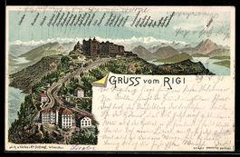 Litho Rigi, Rigi-Staffel mit Blick zum H