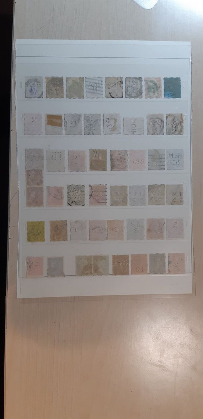 Alle Briefmarken: Alte Marken,49 Firmalochungen – Gebraucht aus Walchwil von Shells1 1