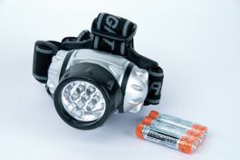 LED Stirnlampe mit Batterien inkl. Neu