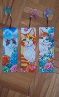 Marques-pages 'Chats" en diamond painting neufs/Diamantmaler