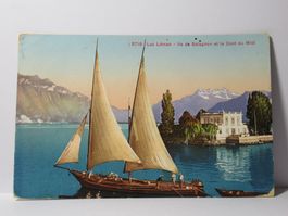 IIe de Salagnon et la Dent du Midi , Segelboot 1911