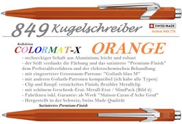 849.776 Colormat-X ORANGE * 849 CDA * Goliath Blau M + Etui