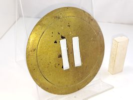 1 antiker Messing Beschlag zu Glocken Gurt (LOT1081#AEW0)