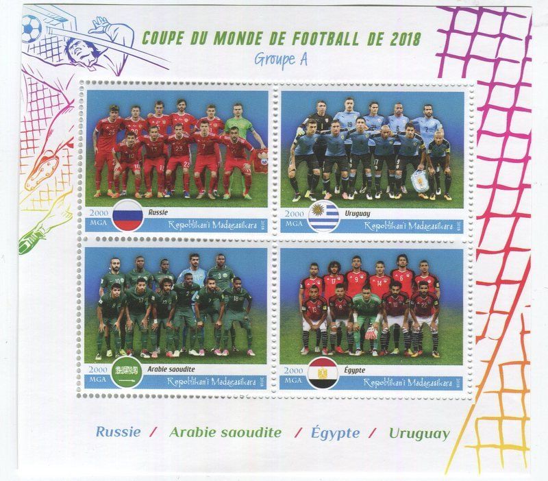 Tous les timbres: Block "Fussball". Madagaskar. – Neuf avec emballage d'origine à Basel par Butsch5