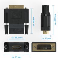 HDMI A Buchse zu DVI 24+1 Audio Video HDMI auf DVI Adapter