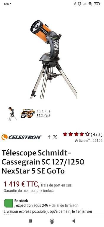 Telescopi: Celestron Nexstar 5  – Usato da Collombey venduto da xixalopes