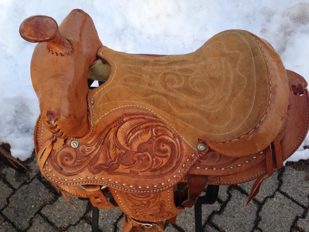 Selle & Accessori: Western Saddle Leather Tooled – Nuovo (secondo la descrizione) da Le Mouret venduto da zerb 1