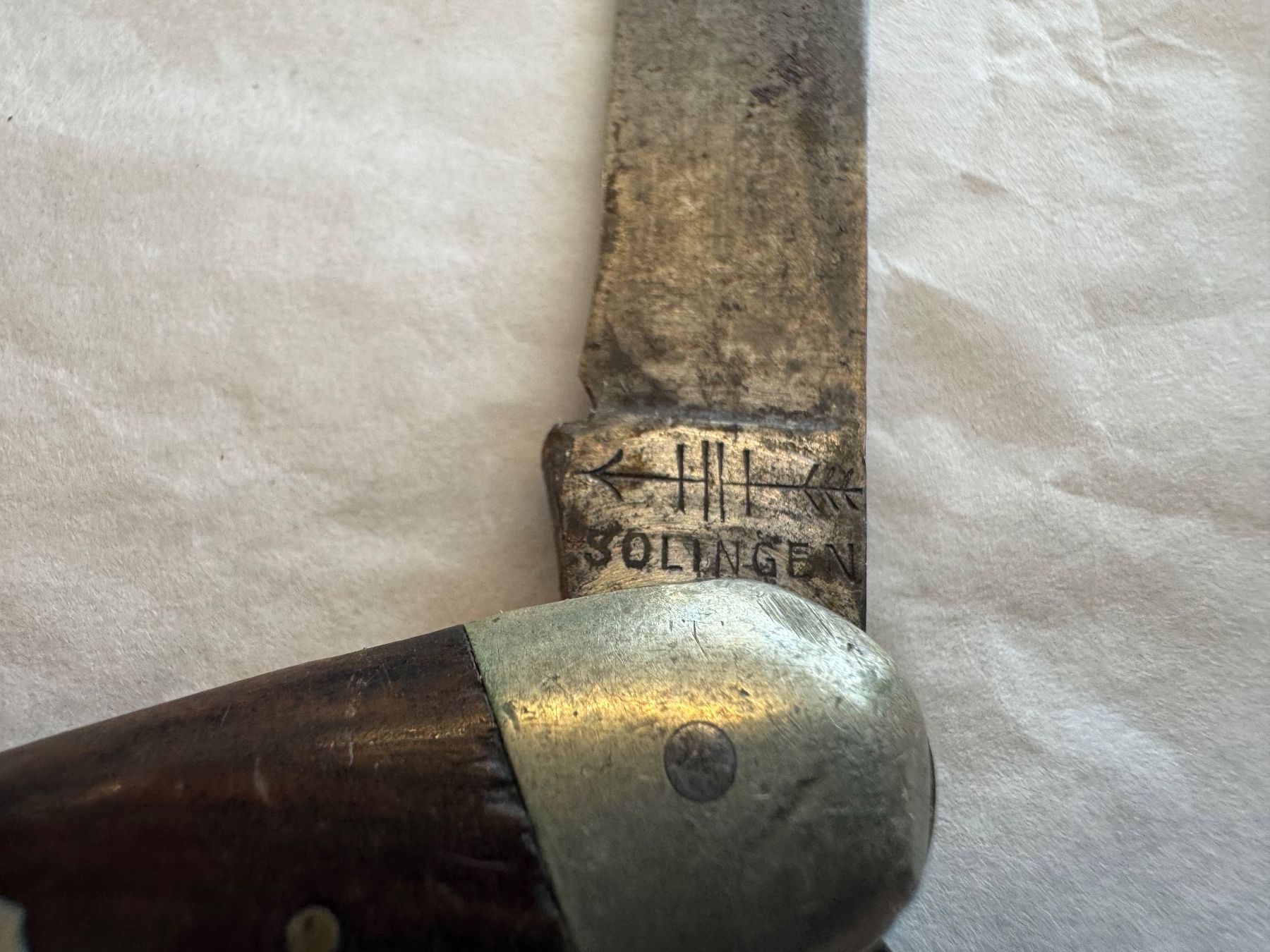 Solingen Coltelli tascabile: Solingen Taschenmesser mit Holzgriff – Usato da Kestenholz venduto da Sackmesser67 1