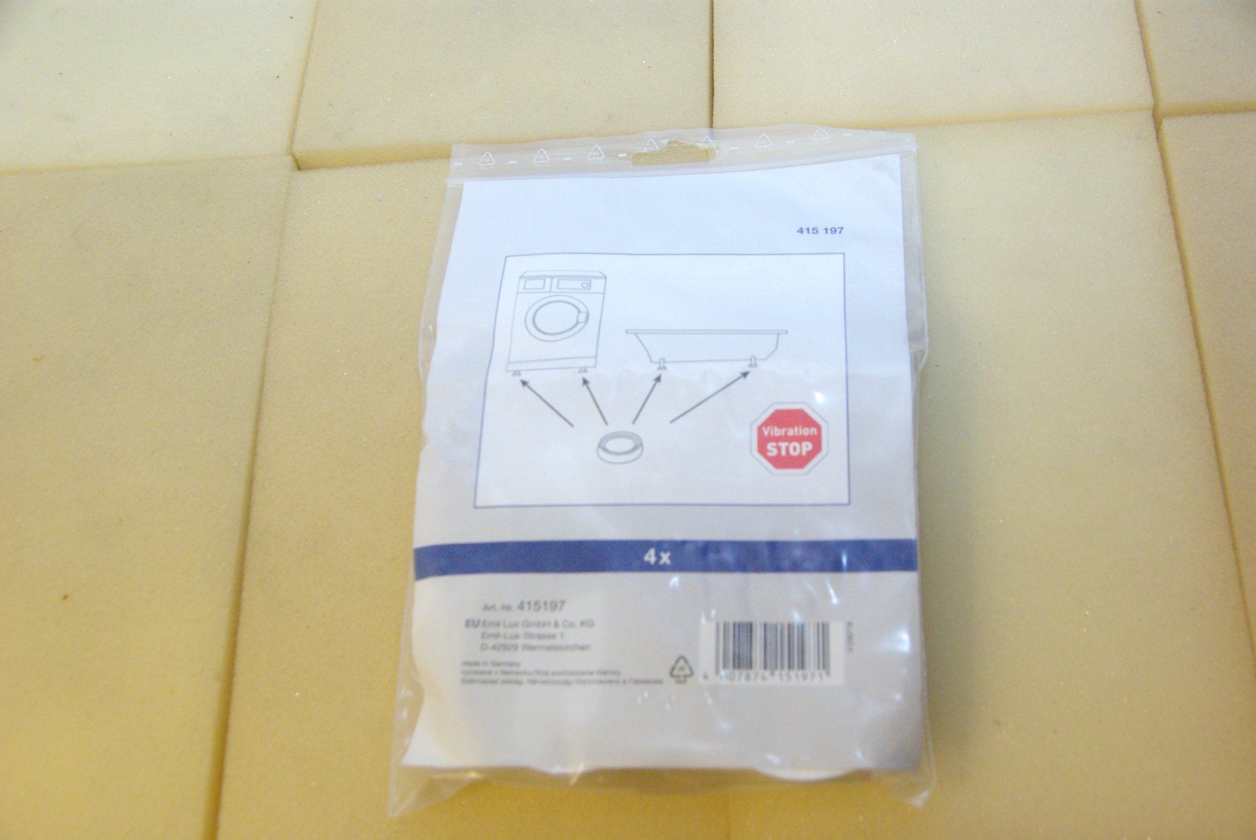 Lavatrici: 1 Pack STOP Vibration Platten, Emil Lux – Nuovo e nell'imballaggio originale da Herisau venduto da Cevianer1844