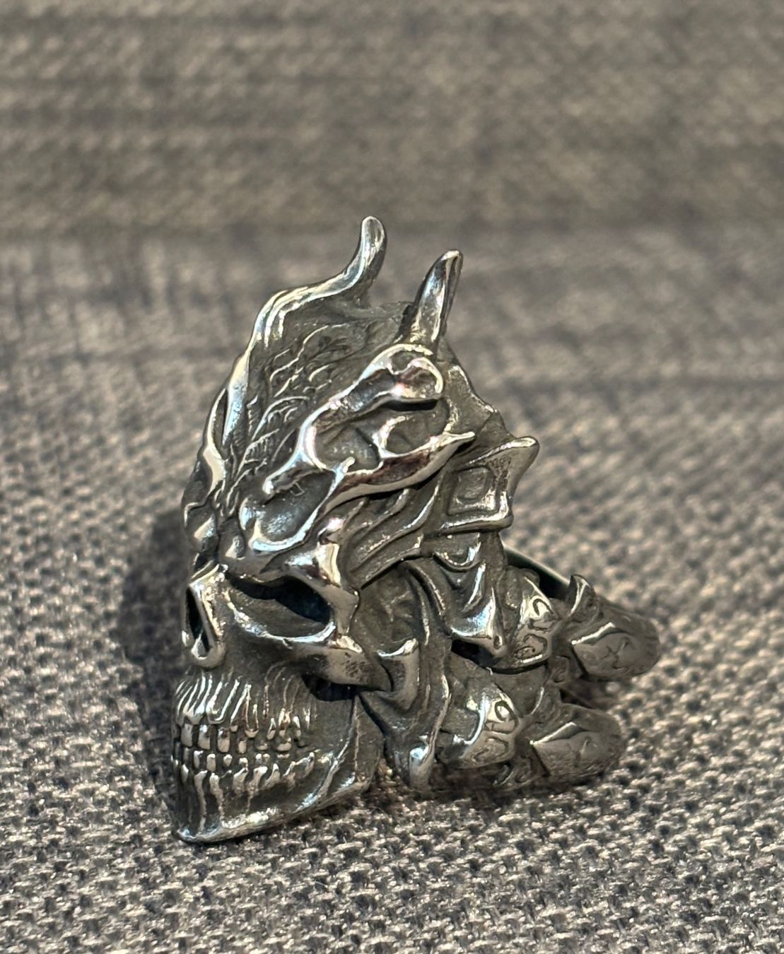 Anelli: Stahl Ring Skull Totenschädel US Grösse 10 – Nuovo (secondo la descrizione) da Egg b. Zürich venduto da superman1975 3