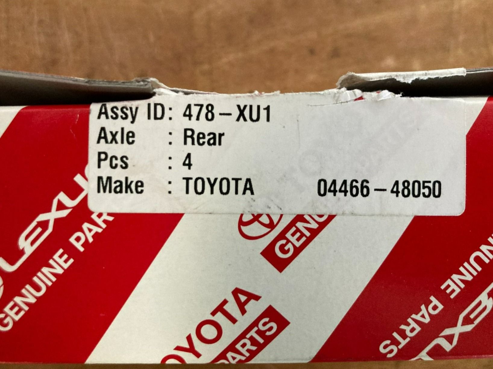 Lexus Tutti pezzi di ricambio auto: Toyota Lexus 04466-48050 – Nuovo e nell'imballaggio originale da Altenrhein venduto da Tribun75 2