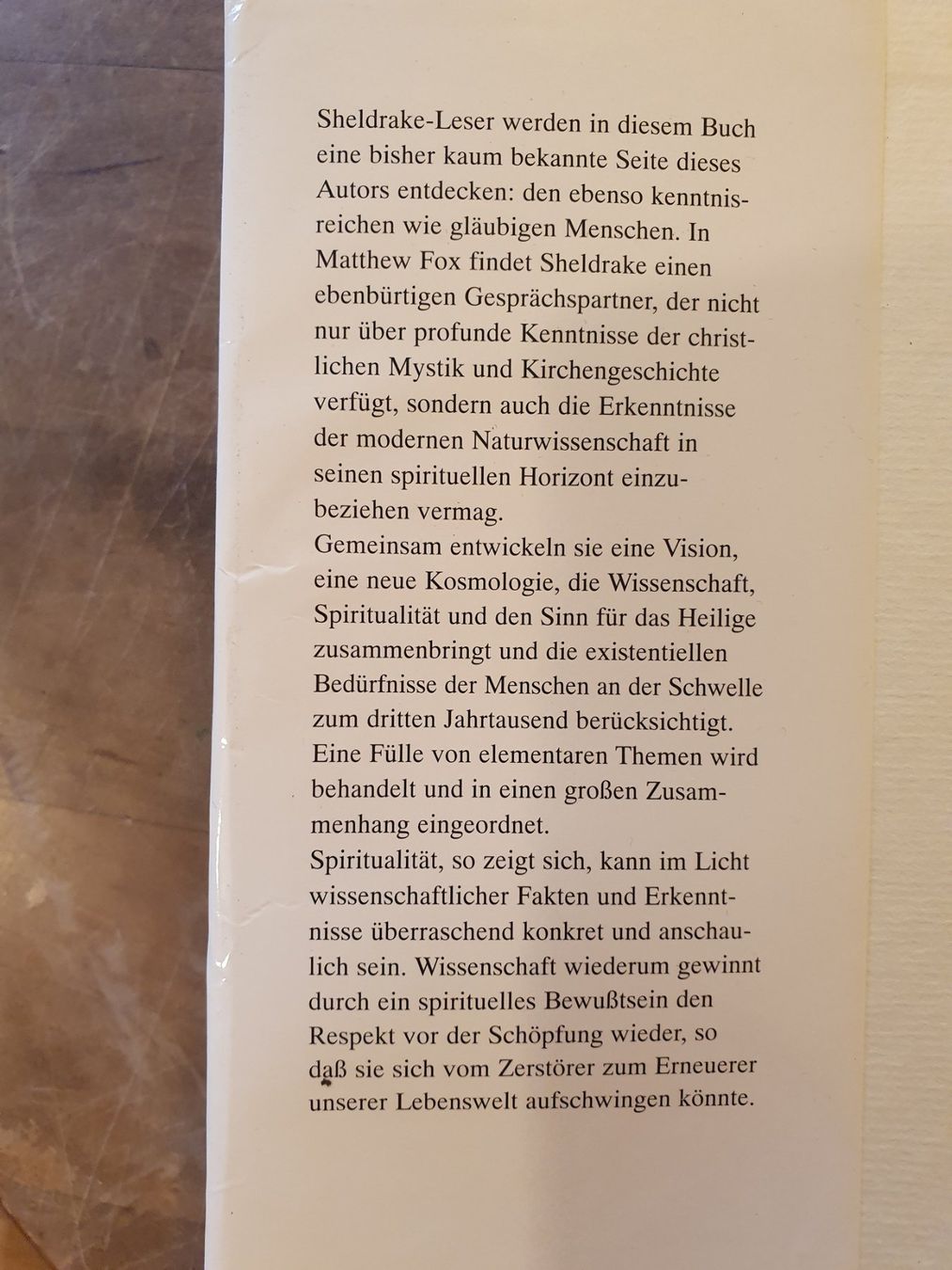 Libri: Die Seele ist ein Feld - Rupert Shedrake - Matthew Fox - O.W – Usato da Zürich venduto da loosebone 1