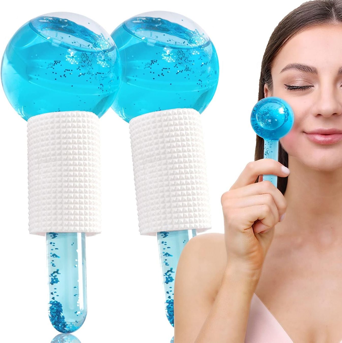 Cura del viso: Gesichtseiskugeln Ice Globes, 2 Stück – Nuovo e nell'imballaggio originale da Knutwil venduto da NiMa1993