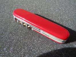 Victorinox Offiziers-Sackmesser-84mm Griffschalen rot