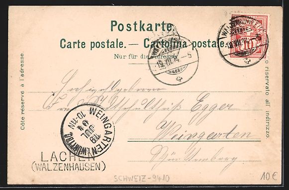 Cartoline postali: AK Heiden, Blick über die Dächer, 1914 – Usato da Berlin venduto da bartko-reher 1