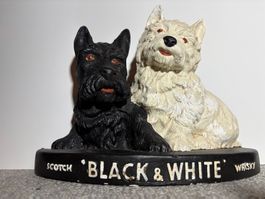 Werbeaufsteller Gips vintage Terriers Black and White Scotch