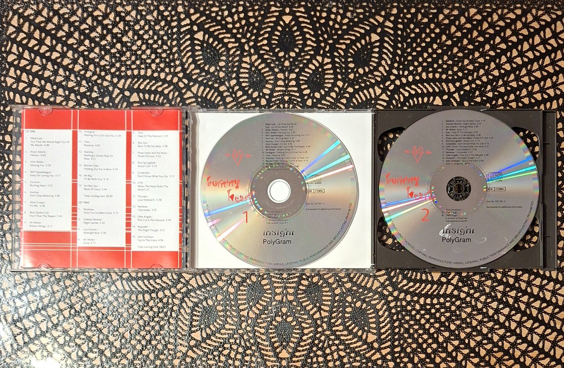 CD: Burning Heart, Rock Hit Compilation Sampler 1994 – Usato da Amriswil venduto da Celini3 2