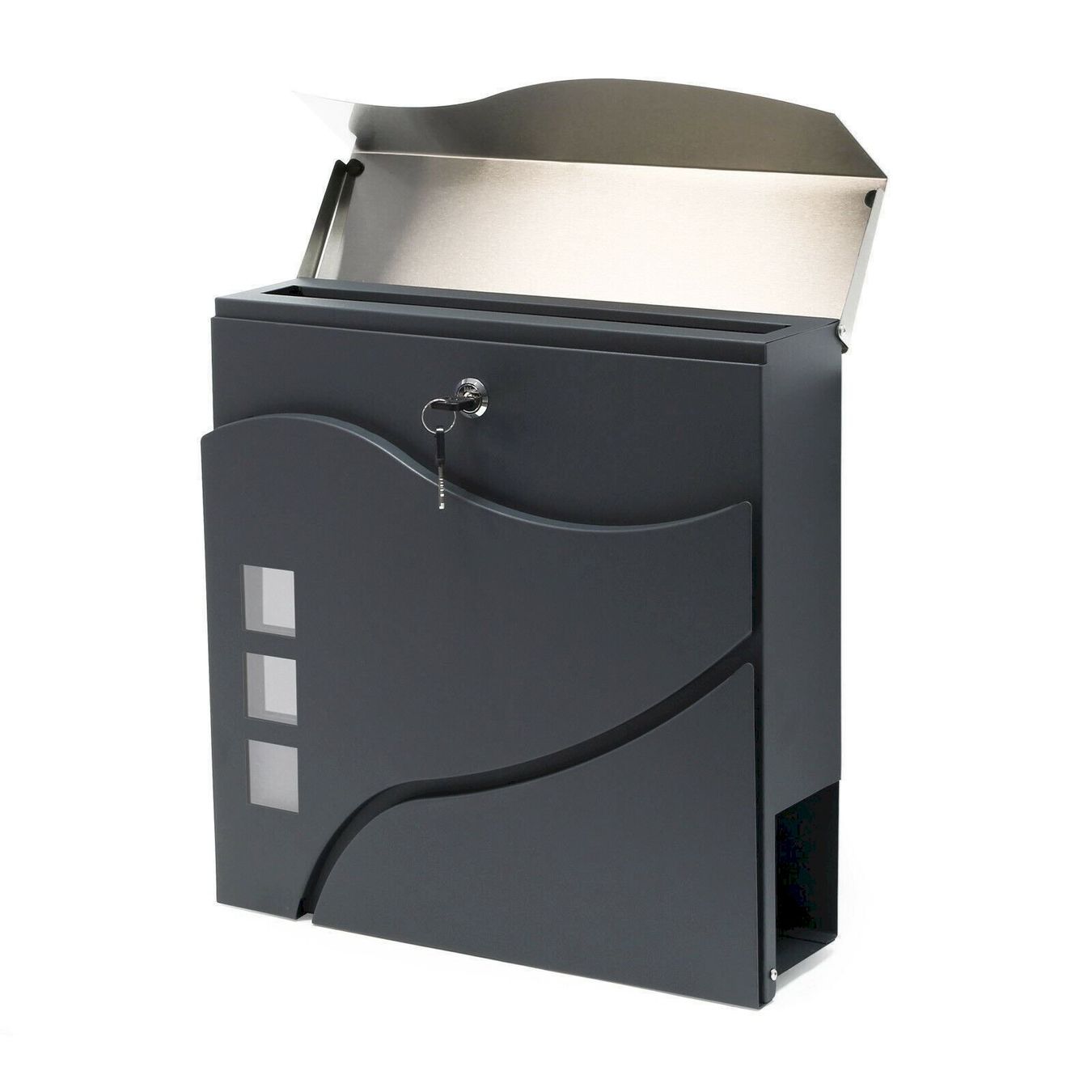 Sonstiges für Haushalt & Wohnen: WilTec Design Briefkasten V28 Anthrazit – Neu und originalverpackt aus Bottighofen von zaap 1