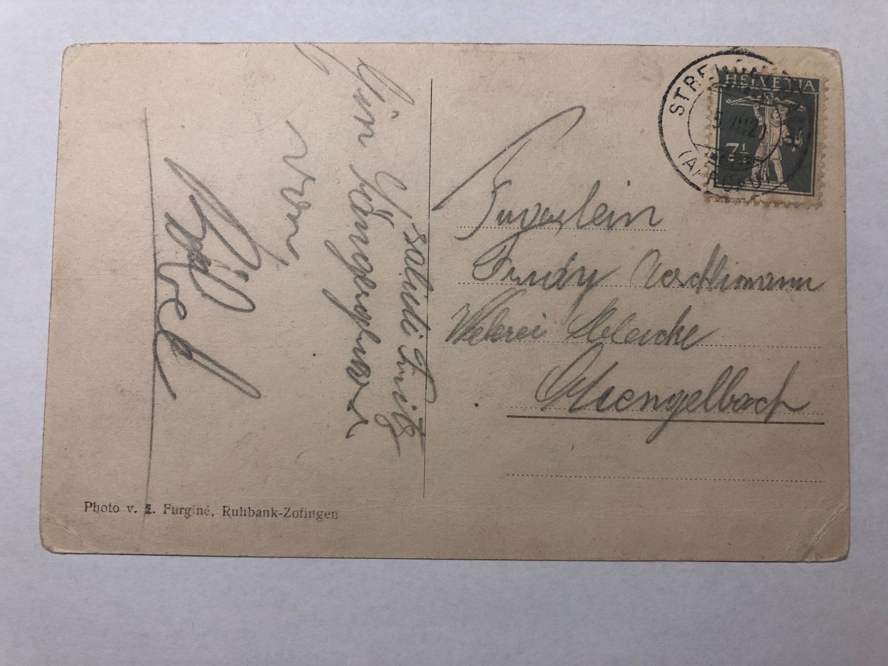 Cartoline postali: Strengelbach - Wiggerthaler Sängertag 4. Juli 1920 – Usato da Pfäffikon ZH venduto da Waltoversand 1