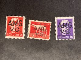 Triest 1945/47 Lot 4 Briefmarken Italien mit Aufdruck