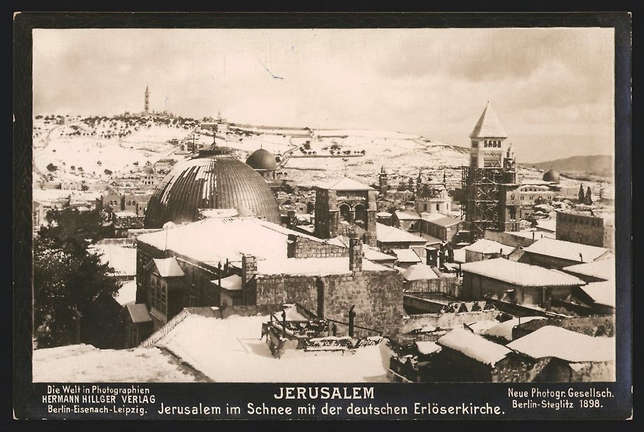 Fotografie &  Plakate: 9 Jerusalem, im Schnee mit deutscher Erl – Gebraucht aus Berlin von bartko-reher