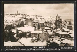 9 Jerusalem, im Schnee mit deutscher Erl