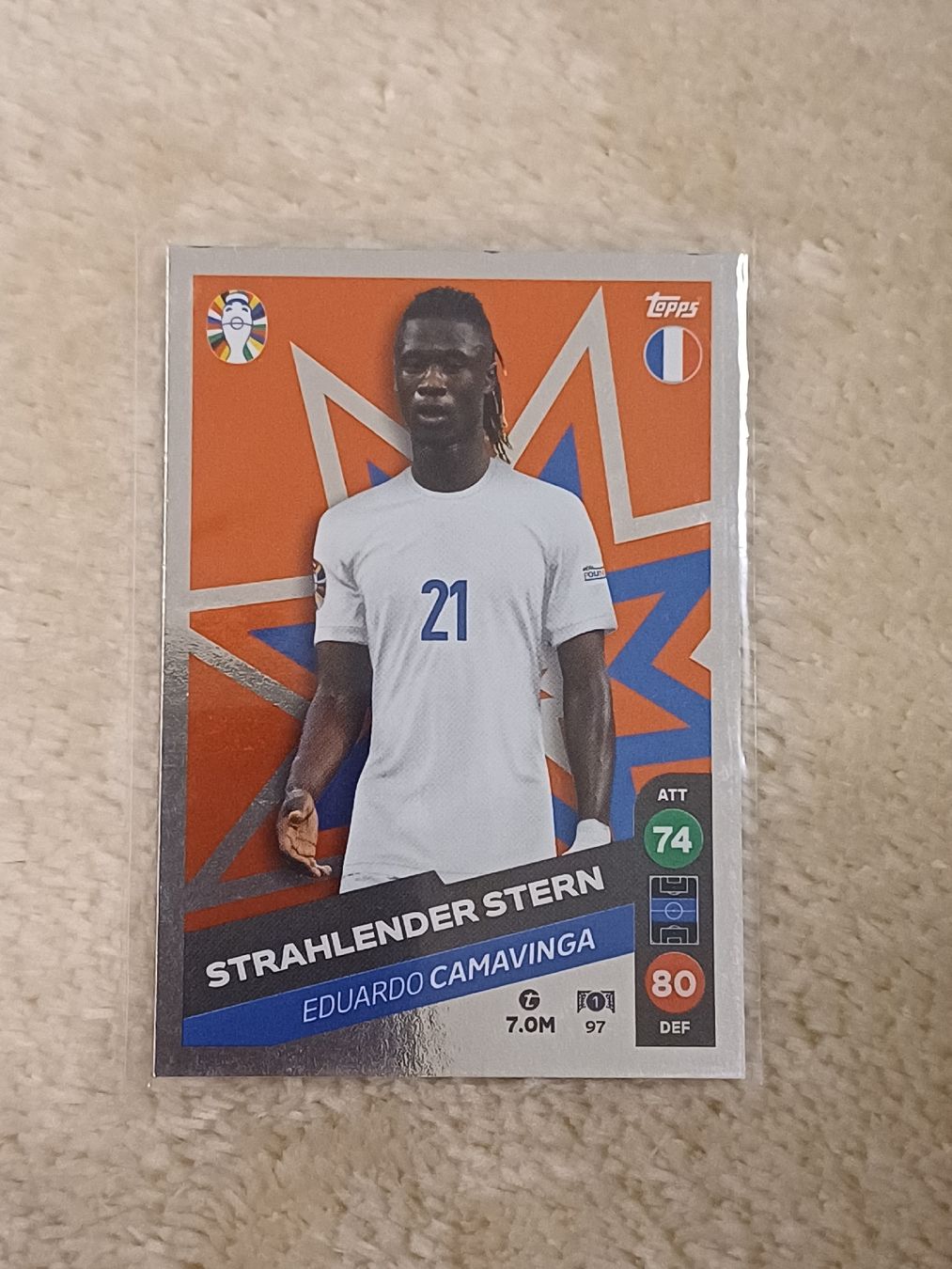 Cartoline: Topss Eduardo Camavinga "Strahlen der Stern" (Glänzend) – Usato da Effretikon venduto da Zitinjac