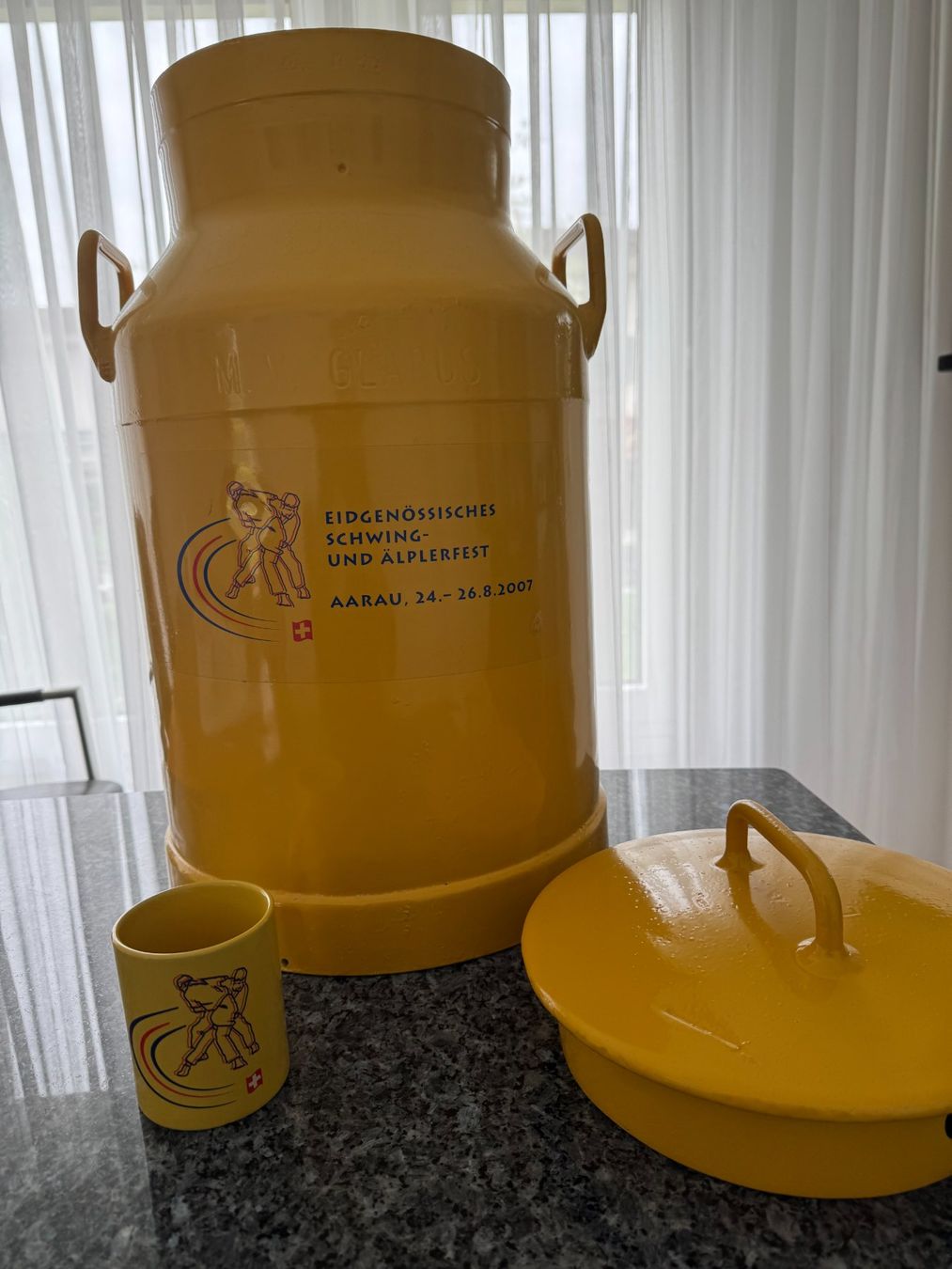 Tutte le decorazioni: Eidg. Schwingfest 2007 - Original Milckanne – Usato da Laufenburg venduto da Hochjoch
